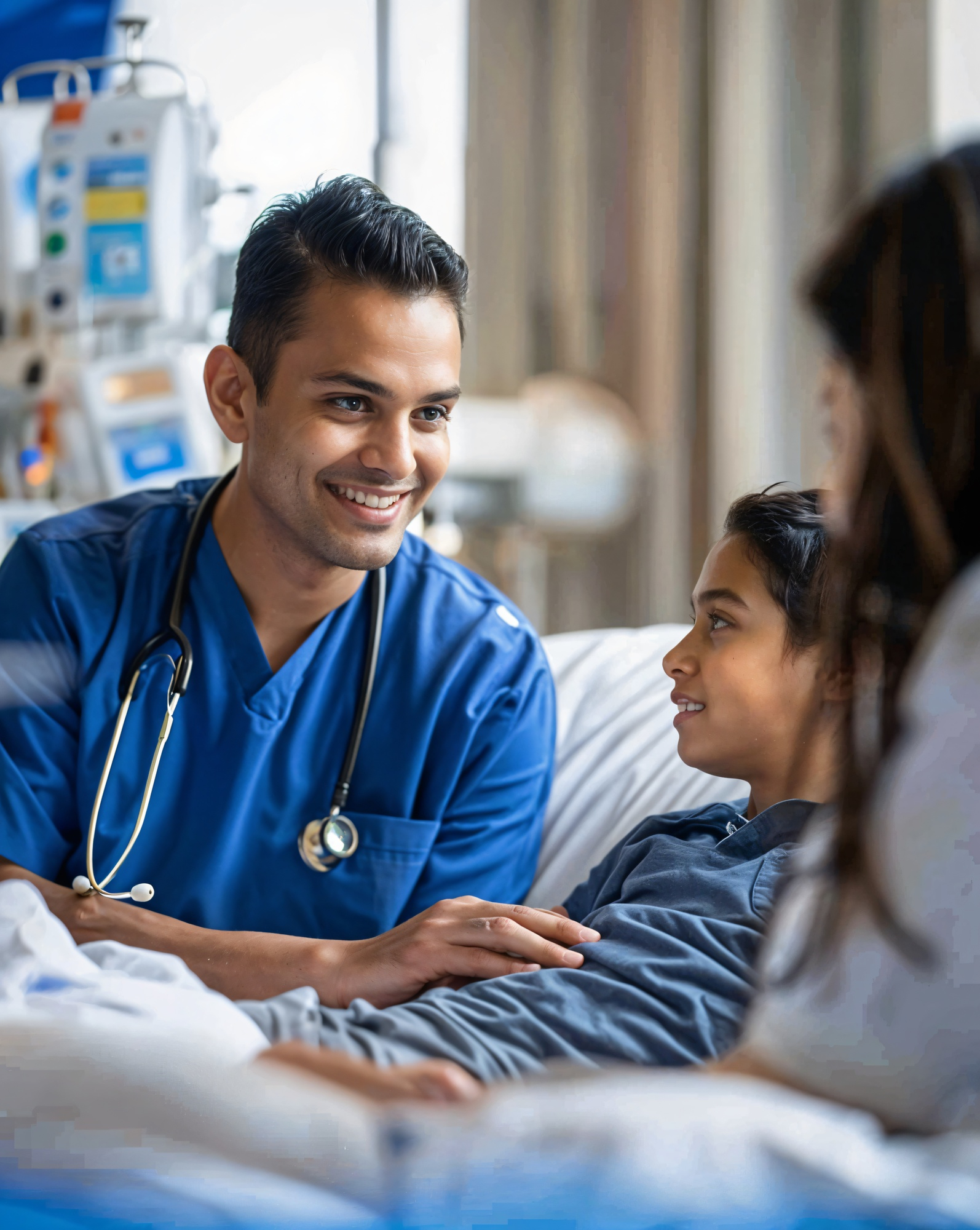 Doctor with patient