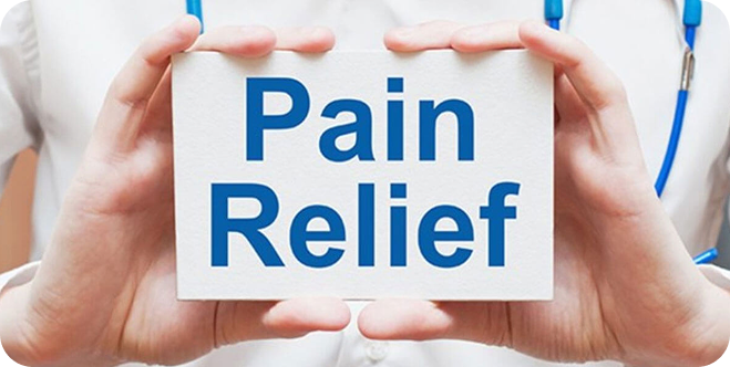 Illustration of the shoulder joint with pain point