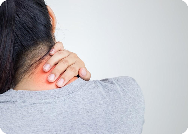 Person experiencing back pain