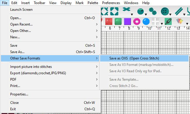 Selecting a valid export option in MacStitch/WinStitch will download a schematic file