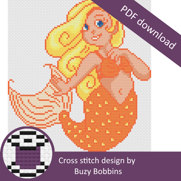Coral the Orange Mermaid 