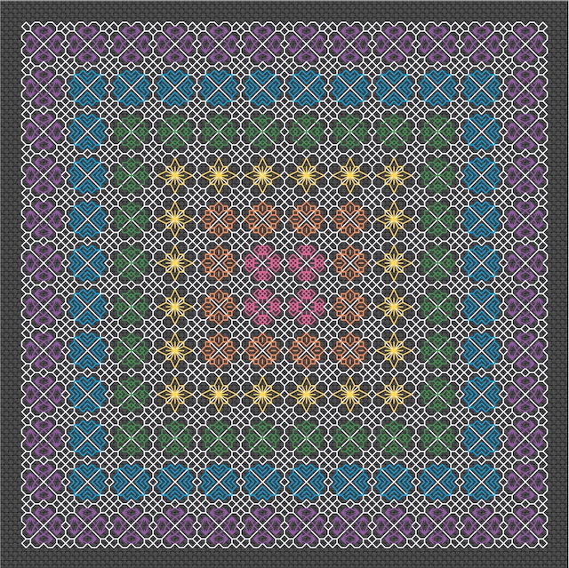 Tiny Hearts Blackwork Sampler
