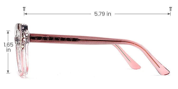 Morna purple carmine   Plastic  Eyeglasses, size view