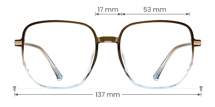 Carolyn brown blue   Plastic  Eyeglasses, size view