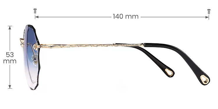 Summer gold   Plastic  Sunglasses, size view