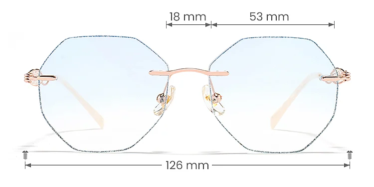 Locey blue   Metal  Sunglasses, size view
