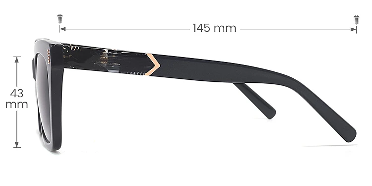Kael black   Plastic  Sunglasses, size view