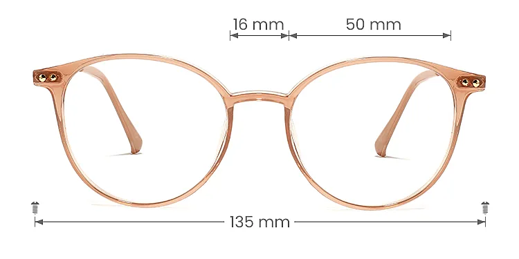 Leona champagne   Plastic  Eyeglasses, size view
