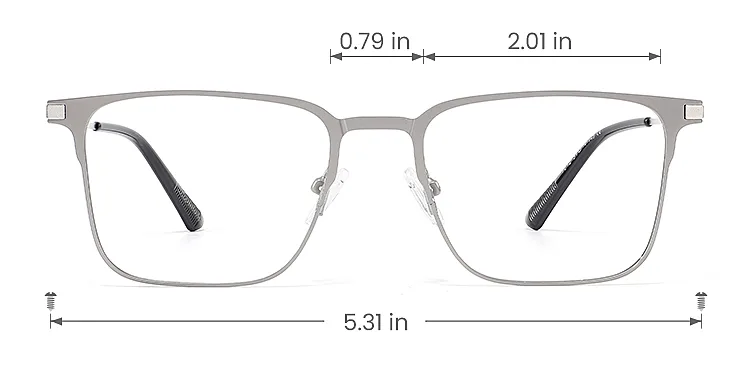Marre silver   Metal  Eyeglasses, size view