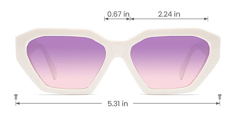 Laise white   Acetate  Sunglasses, size view