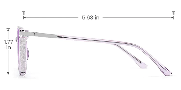 Aysun lavender   Plastic  Sunglasses, size view