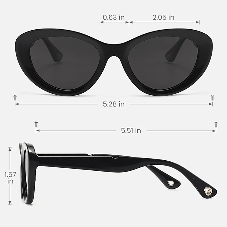 Remy black   Plastic  Sunglasses, size view