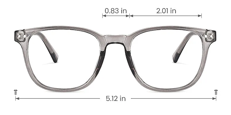 Salma grey   Plastic  Eyeglasses, size view