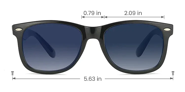 Dale black   TR90  Sunglasses, size view