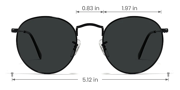 Joslyn black   Metal  Sunglasses, size view