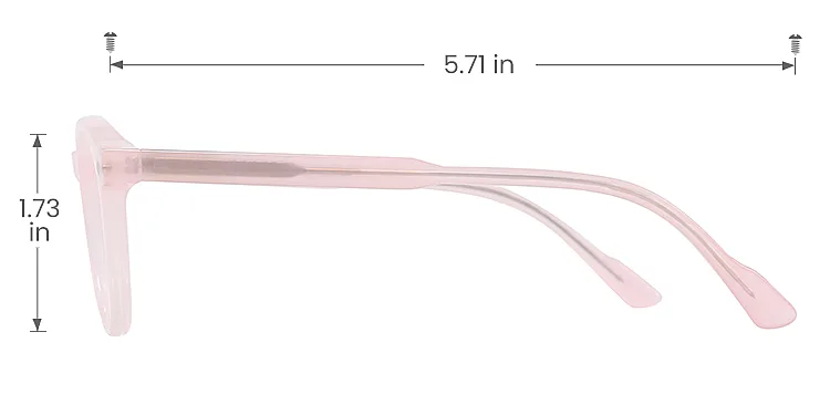 Carley pink   Acetate  Eyeglasses, size view