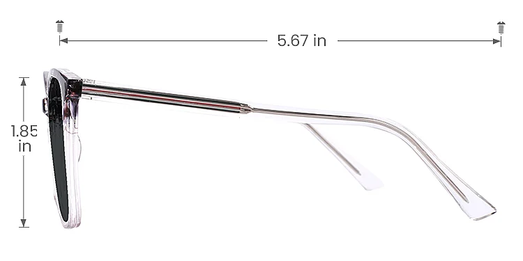 Harary black tortoise clear   Plastic  Sunglasses, size view