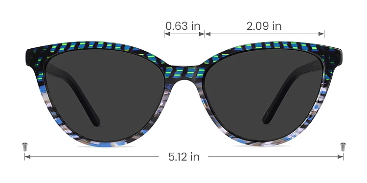Ailie blue texture   Acetate  Sunglasses, size view