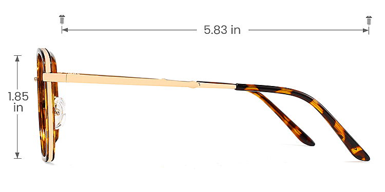 Clady warm tortoise   Plastic  Eyeglasses, size view