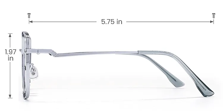 Dorothy silver   Metal  Sunglasses, size view