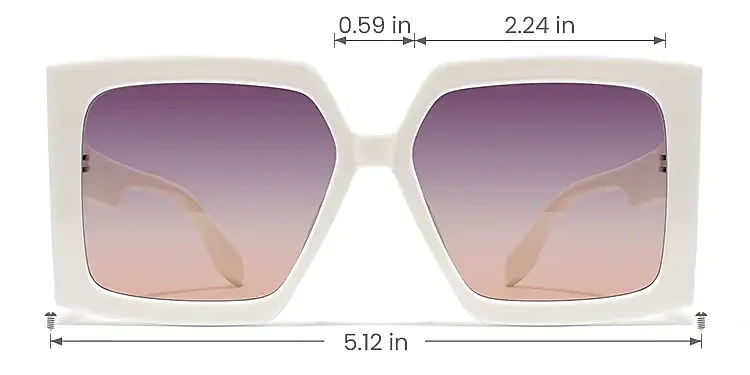 Jelly white   Plastic  Sunglasses, size view
