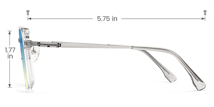 Sandy grey   Plastic  Sunglasses, size view