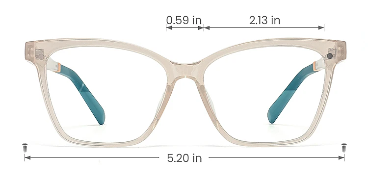 Hoey light champagne   Plastic  Eyeglasses, size view