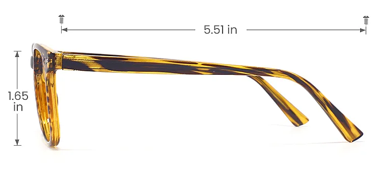 Helix warm tortoise   Plastic  Eyeglasses, size view