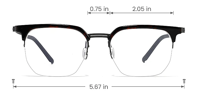 Leo warm tortoise   Plastic  Eyeglasses, size view
