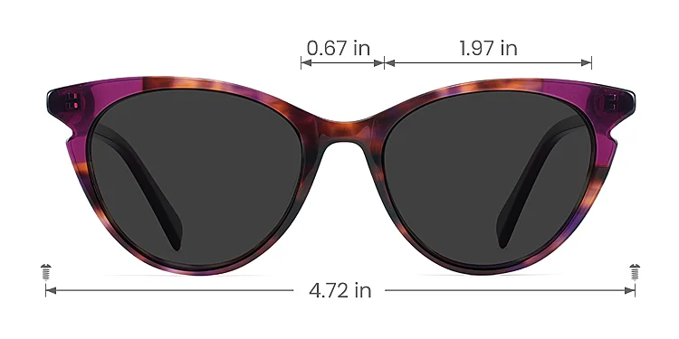 Pennie purple tortoise   Acetate  Sunglasses, size view