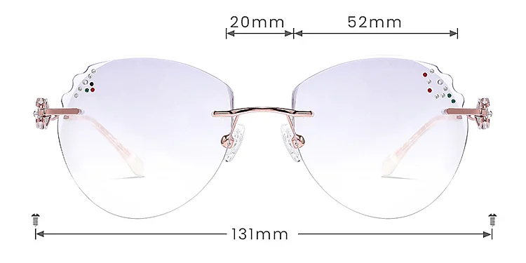 Julianne rose gold   Metal  Sunglasses, size view
