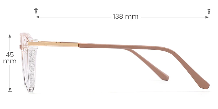 Darleen brown tortoise   Plastic  Eyeglasses, size view