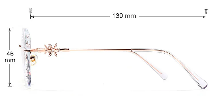 Sanow rose gold   Metal  Eyeglasses, size view