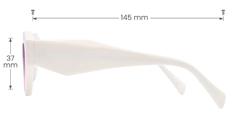 Laise white   Acetate  Sunglasses, size view