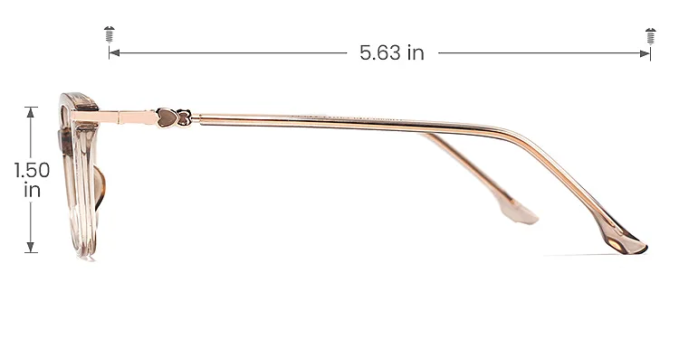 Leif champagne   Plastic  Eyeglasses, size view