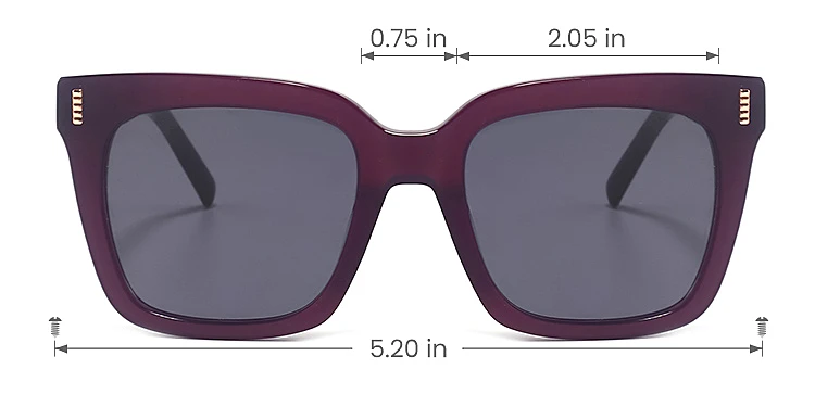 Kael purple   Plastic  Sunglasses, size view