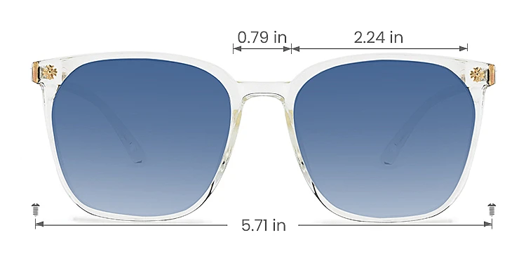Eleanor clear   TR90  Sunglasses, size view