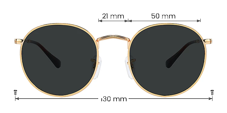 Joslyn gold brown   Metal  Sunglasses, size view