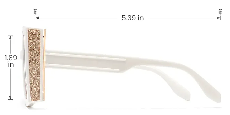 Jelly white   Plastic  Sunglasses, size view