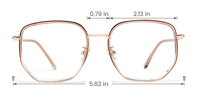 Vicky champagne   Plastic  Eyeglasses, size view
