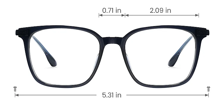 Lou dark grey   Plastic  Eyeglasses, size view