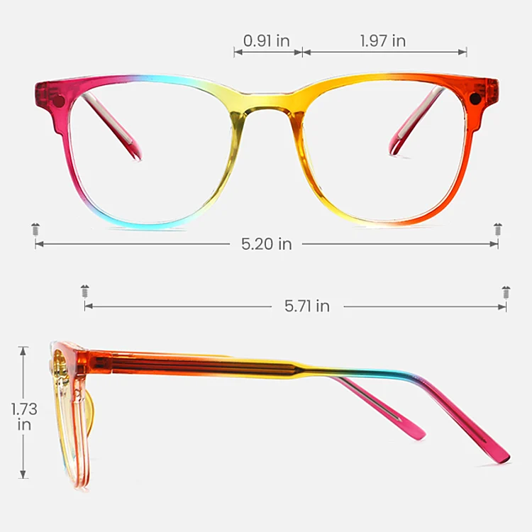 Deysi rainbow   Plastic  Eyeglasses, size view