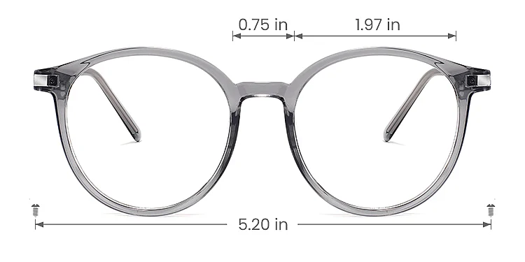 Axiom grey   Plastic  Eyeglasses, size view