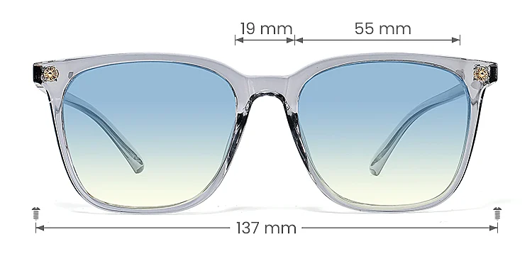 Andrea grey   TR90  Sunglasses, size view