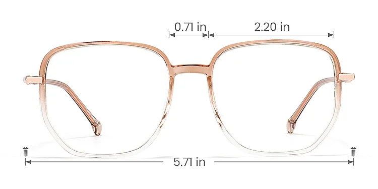 Gerda brown clear   Plastic  Eyeglasses, size view