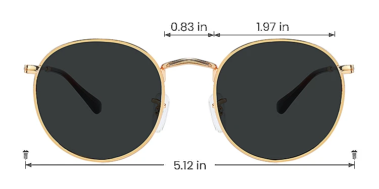 Joslyn gold brown   Metal  Sunglasses, size view