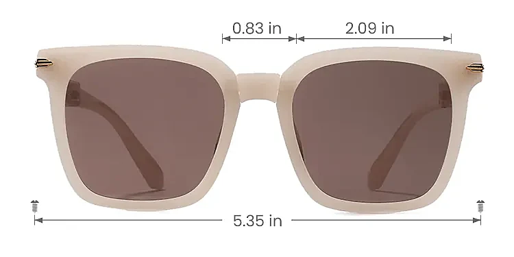 Joya cream   Plastic  Sunglasses, size view