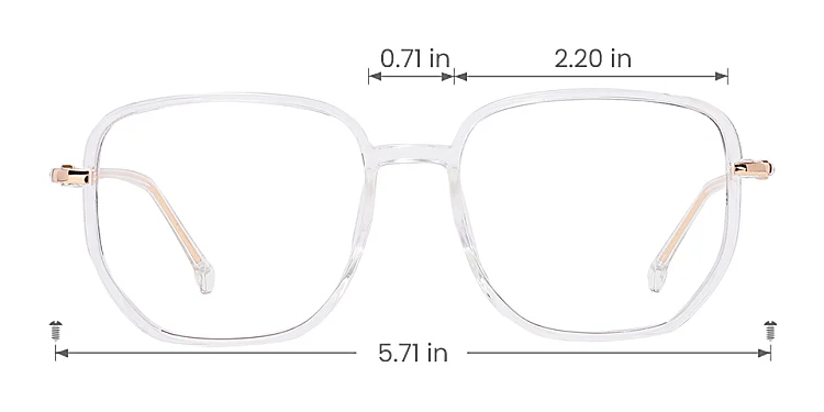 Gerda clear   Plastic  Eyeglasses, size view