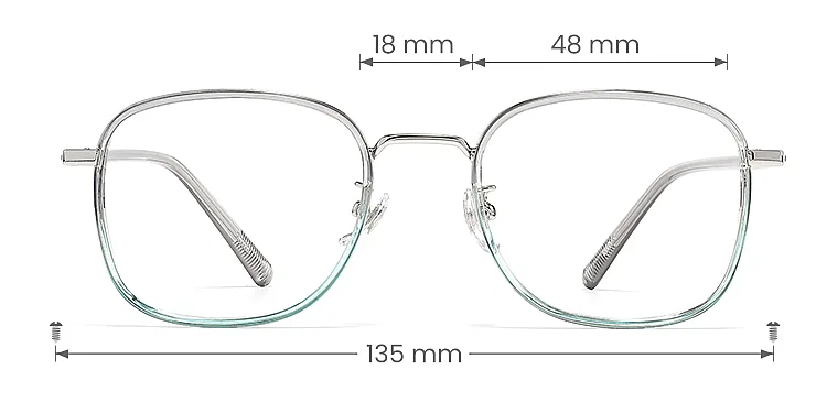 Shira grey clear blue   Plastic  Eyeglasses, size view