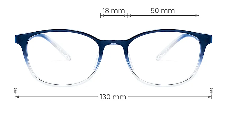 Briar blue clear   TR90  Eyeglasses, size view